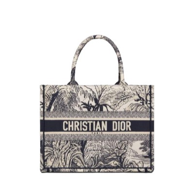 [스페셜오더]CHRISTIAN DIOR-M1296 디올 라임 Toile de Jouy Reverse 자수 스몰 DIOR BOOK TOTE 백