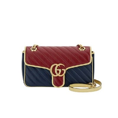 [스페셜오더]GUCCI-443497 4928 구찌 파스텔 블루 GG 마몽 스몰 숄더백