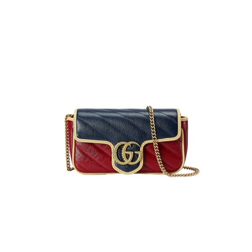 [스페셜오더]GUCCI-574969 4179 구찌 블루&레드 GG 마몽 수퍼 미니 백