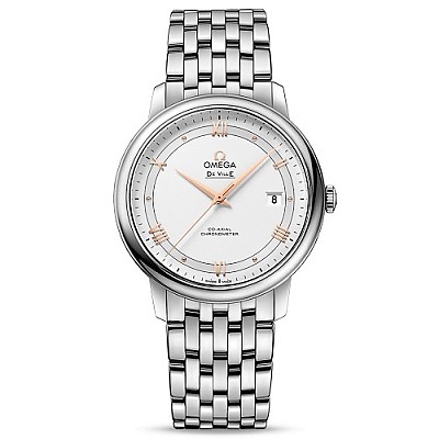 [스페셜오더]OMEGA-오메가 드빌 레이디매틱 레드 골드 다이아 인덱스 화이트 여성시계 34mm