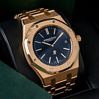 [AP전문OM팩토리][스페셜오더]Audemars Piguet-오데마 피게 로얄 오크 셀프와인딩 크로노그래프 핑크골드 브라운 다이얼 시계41mm