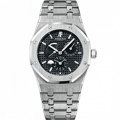 [스페셜오더]Audemars Piguet-오데마피게 로얄 오크 듀얼타임 파워리저브 스틸 블랙 41mm