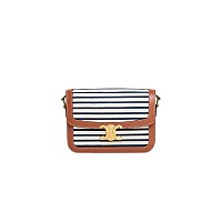 CELINE-187363 셀린느 블랙 카프스킨 클래식 트리옹프 숄더백 22cm