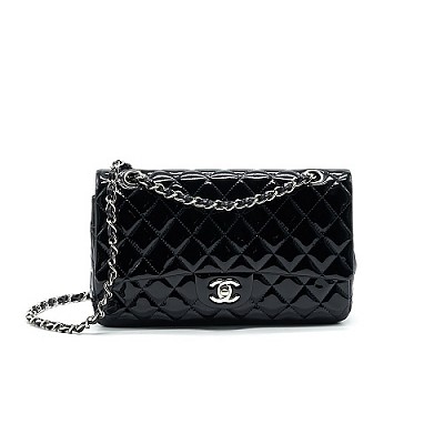 [스페셜오더]CHANEL-A01112 샤넬 레드 페이던트 클래식 미디엄 더블 플랩백 골드/실버