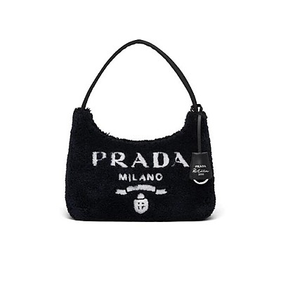 [스페셜오더]PRADA-1NE515 프라다 화이트 시어링 테리 호보백