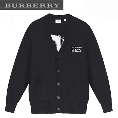 BURBERRY-08253 버버리 블랙 LOVE 프린트 장식 가디건 남여공용