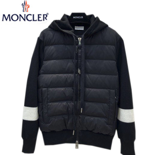 MONCLER-10033 몽클레어 블랙 니트 패딩 후드 쟈켓 남성용