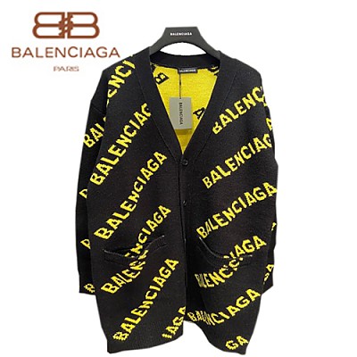 BALENCIAGA-09274 발렌시아가 블루 니트 코튼 가디건 남여공용