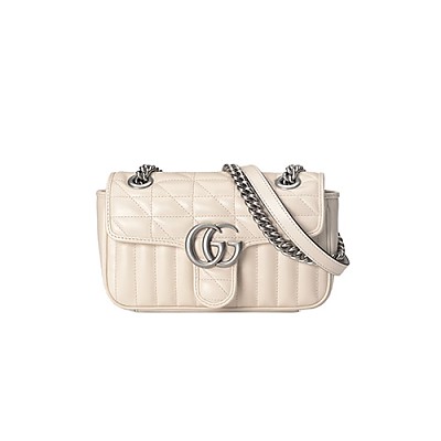 [스페셜오더]GUCCI-446744 8561 구찌 GG 마몽 베이지/레드 미니 핸드백