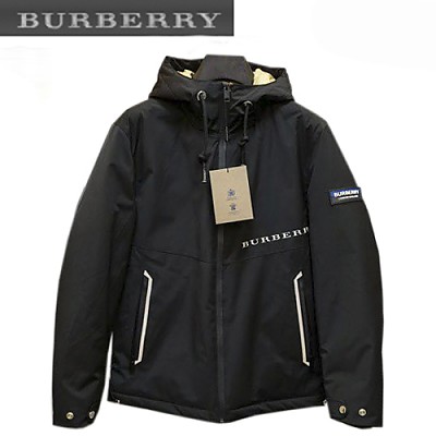 BURBERRY-101910 버버리 베이지 패치 장식 패딩 남성용