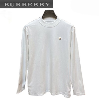 BURBERRY-12097 버버리 그레이 메탈 로고 장식 긴팔 티셔츠 남성용