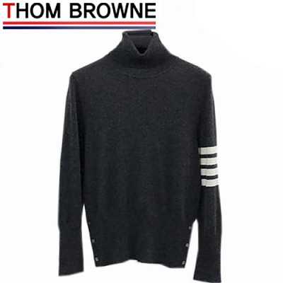 THOM BROWNE-12098 톰 브라운 네이비 캐시미어 목폴라 티셔츠 남여공용