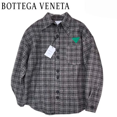 BOTTEGA VENETA-12213 보테가 베네타 그레이 체크 무늬 셔츠 남성용