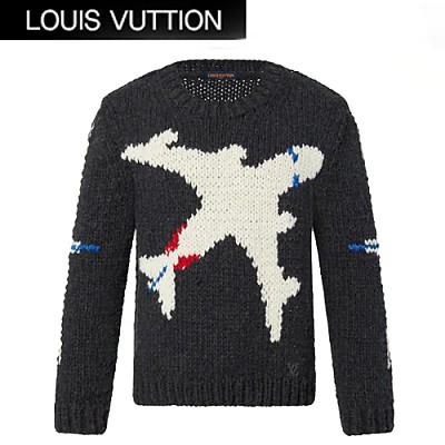 [스페셜오더]LOUIS VUITTON-1A97D5 루이비통 블랙 LV 플레인 청키 크루넥