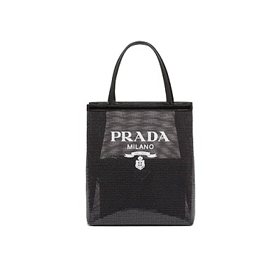 [스페셜오더]PRADA-1BG417 프라다 블랙 시퀸 메쉬 스몰 토트 백