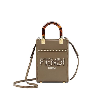 [스페셜오더]FENDI-8BS051 펜디 다크 브라운 미니 선샤인 쇼퍼 백