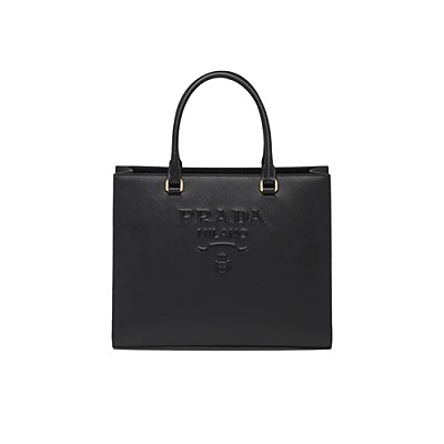 [스페셜오더]PRADA-1BA337 프라다 블랙 미디엄 사피아노 가죽 핸드백