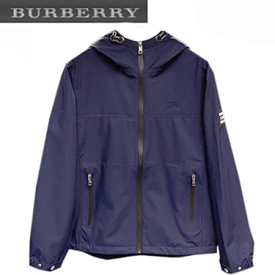 BURBERRY-11185 버버리 네이비 패치 장식 바람막이 후드 쟈켓 남성용