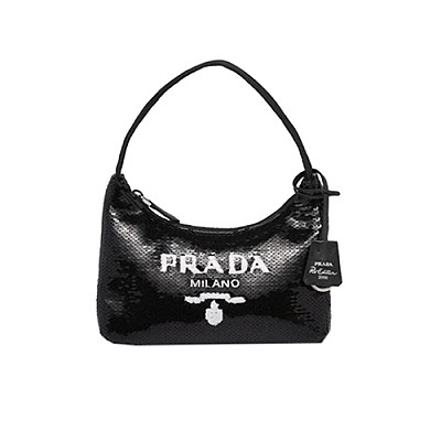 [스페셜오더]PRADA-1NE515 프라다 블랙 시어링 테리 호보백