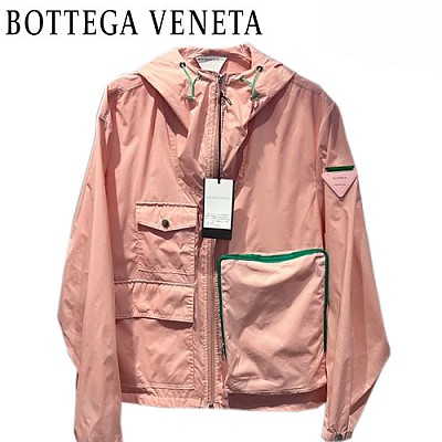 BOTTEGA VENE**-03291 보테가 베네타 그린 트라이앵글 로고 바람막이 후드 재킷 남여공용