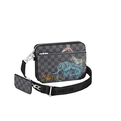 [스페셜오더]LOUIS VUITTON-M57840 루이비통 네이비 블루 모노그램 프린트 트리오 메신저