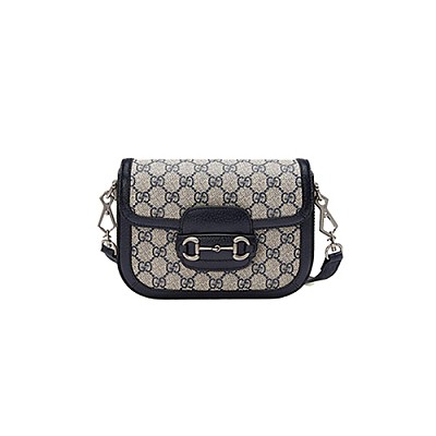 [스페셜오더]GUCCI-‎‎‎‎‎‎658574 8391 구찌 블루 오가닉 GG 홀스빗 1955 미니 백