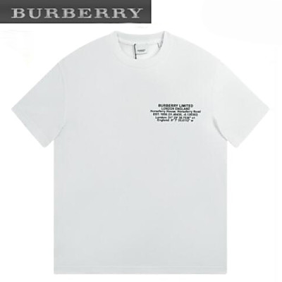 BURBERRY-04191 버버리 블랙 프린트 장식 티셔츠 남성용