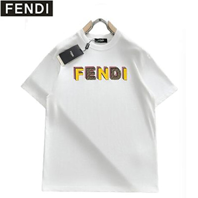 FENDI-04235 펜디 블랙 FENDI 프린트 장식 티셔츠 남성용