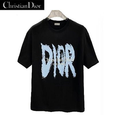 DIOR-042312 디올 화이트 DIOR 프린트 장식 티셔츠 남성용