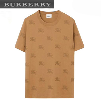 BURBERRY-80720871 버버리 라이트 블루 EKD 코튼 티셔츠 남여공용