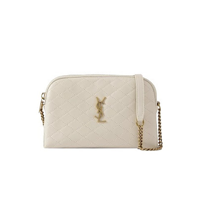 [스페셜오더]YSL-733667 생 로랑 화이트 램스킨 GABY 지퍼 파우치 숄더백