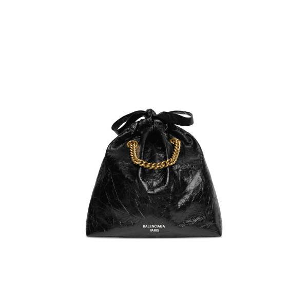 BALENCIAGA-742942 발렌시아가 블랙 CRUSH 스몰 토트백 24cm