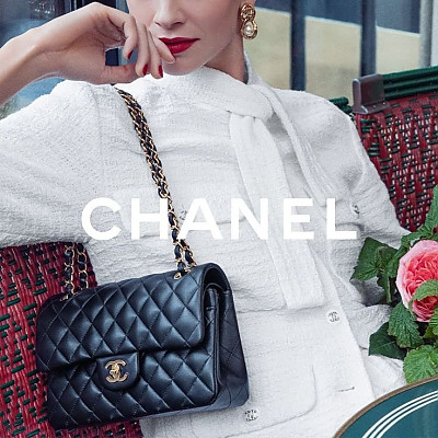 CHANEL-A01112 샤넬 베이지 캐비어 클래식 11.12 미디엄 플랩 백 25.5cm Gold-Tone Metal