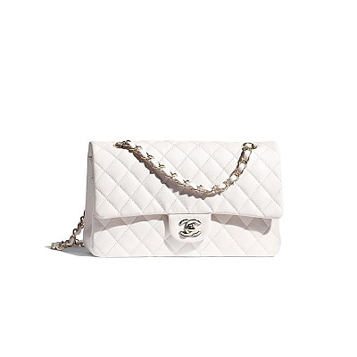 CHANEL-A01112 샤넬 에메랄드 그린 램스킨 클래식 11.12 미디엄 플랩 백 25.5cm Silver-Tone Metal