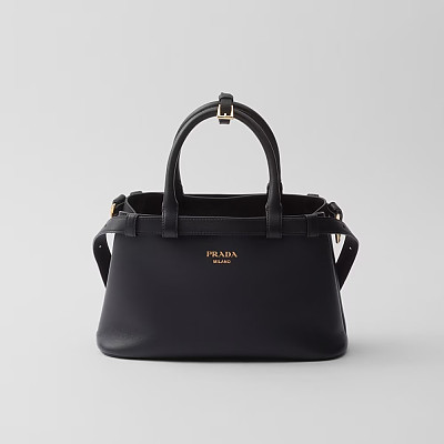 PRADA-1BA418 프라다 캐러멜 더블 벨트 스몰 핸드백 28cm