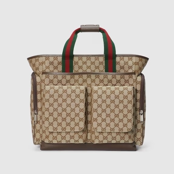 GUCCI-768116 구찌 베이지/에보니 오리지널 GG 기저귀 가방 40cm