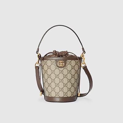 GUCCI-‎760199 구찌 베이지/에보니 GG 오피디아 미니 버킷백 11.5cm