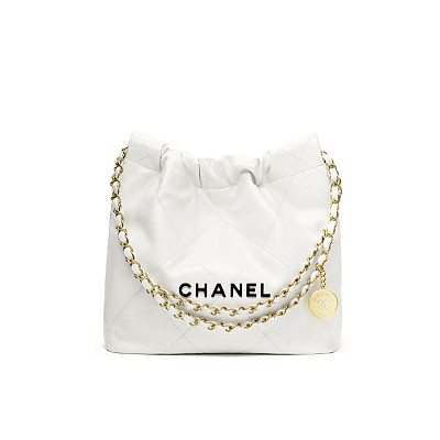 CHANEL-AS3260 샤넬 화이트/블랙 22 스몰 호보백 35cm