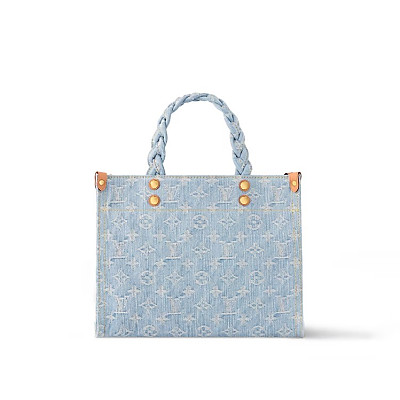 LV-M24897 루이비통 블루 모노그램 데님 렛 고 PM 토트백 28cm