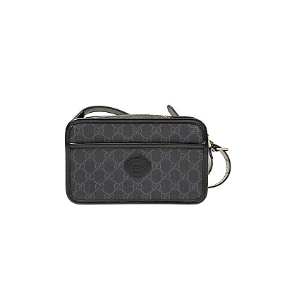 GUCCI-703468 구찌 블랙 인터로킹 G 크로스백 24.5cm