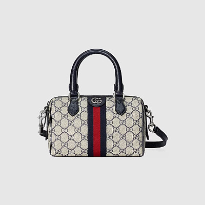 GUCCI-772053 구찌 베이지/에보니 오피디아 GG 미니 탑 핸들백 21.5cm