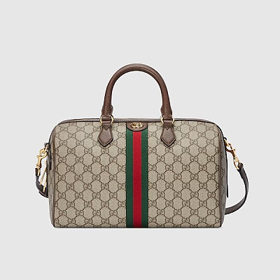 GUCCI-‎772061 구찌 베이지/블루 오피디아 GG 스몰 탑 핸들백 26.5cm