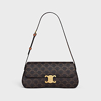 CELINE-115532 셀린느 블랙 투톤 트리옹프 미디엄 롤라 숄더백 28cm