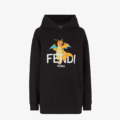 FENDI-FS9627 펜디x프라그먼트x포켓몬 화이트 코튼 남녀 후드 티셔츠