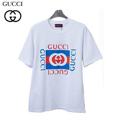 GUCCI-062314 구찌 네이비 프린트 장식 티셔츠 남여공용