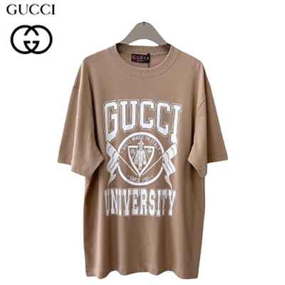 GUCCI-06271 구찌 화이트 프린트 장식 티셔츠 남여공용