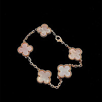 VAN CLEEF ARPELS-VCARA4 반클리프 실버 다이아몬드 빈티지 알함브라 브레이슬릿