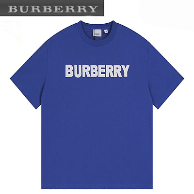 BURBERRY-07129 버버리 라이트 블루 아플리케 장식 티셔츠 남여공용