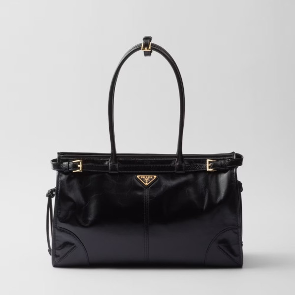 [正品1:1]PRADA-1BA433 프라다 블랙 라지 오일가죽 핸드백 38cm