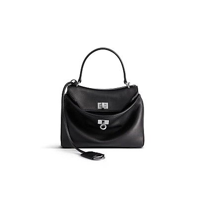 BALENCIAGA-795456 발렌시아가 블랙 골드 로데오 미니 핸드백 23cm